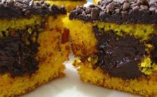 Bolo de Cenoura com Brigadeiro Dentro