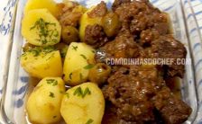 Carne com Batata na Pressão