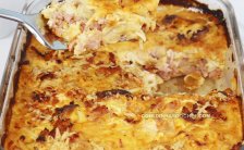 Macarrão de Forno com Presunto e Queijo