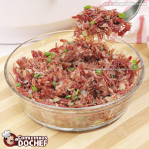Carne Seca Acebolada Simples e Fácil