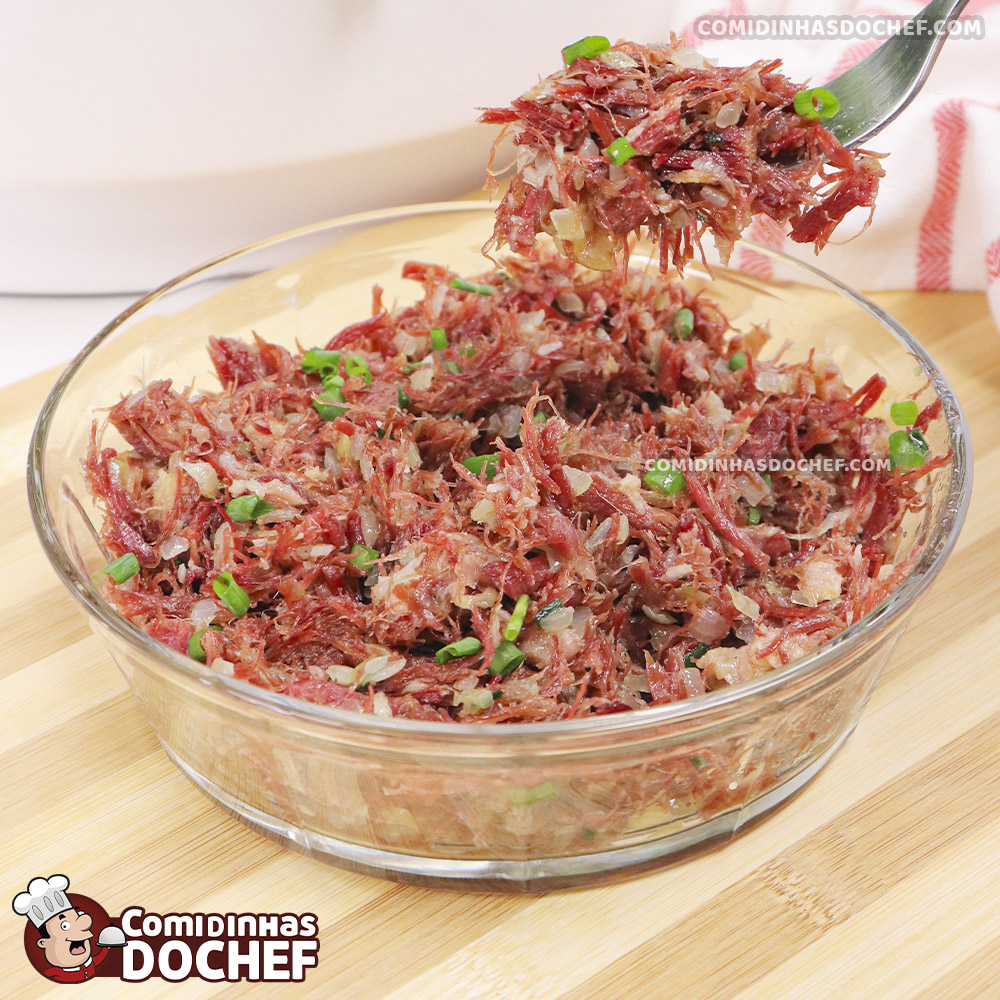 Carne Seca Acebolada Simples e Fácil