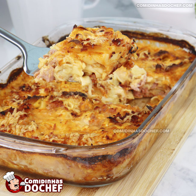 Macarrão de Forno com Requeijão