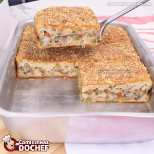 Torta de Atum com Ervilha e Tomate