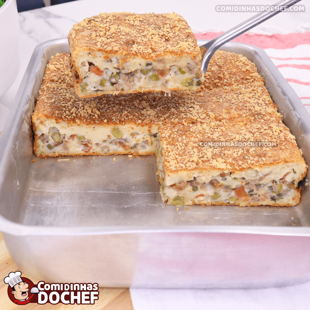 Torta de Atum com Ervilha e Tomate