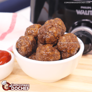 Almondega na Airfryer Simples