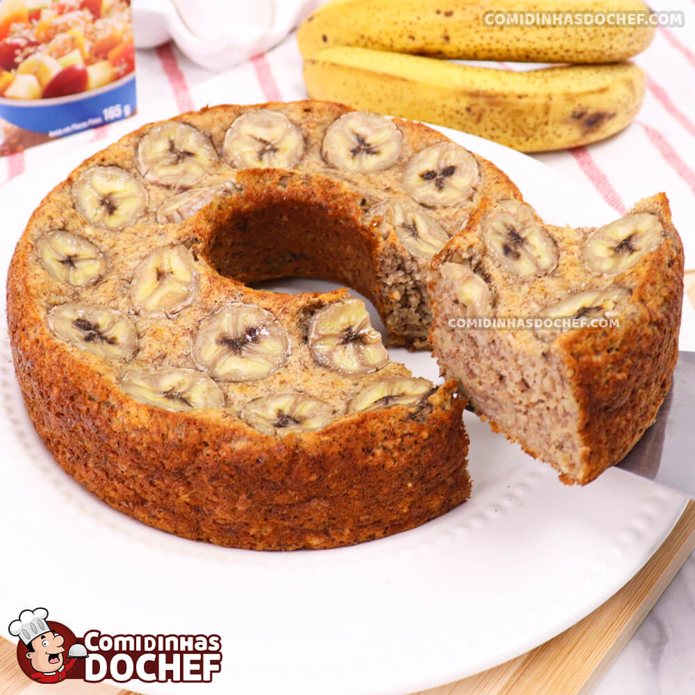 Bolo de Banana Fit com Aveia